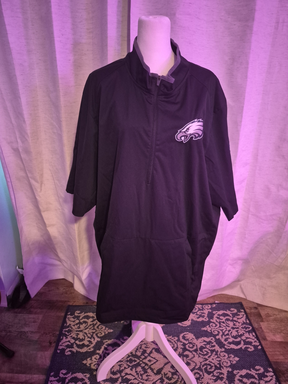 Nike Philadelphia Eagles Half-Zip Short Sleeve Pullover Jacket XL